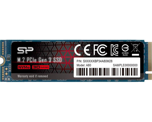 SSD  SSD Silicon Power SSD SILICON POWER P34A80 M.2 2280 512 GB M.2.PCIe NVMe 3200MB/s 3000MS/s