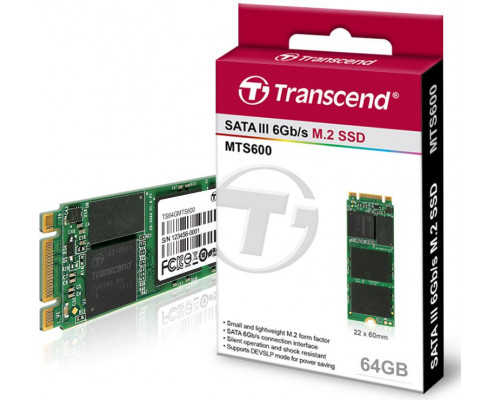 Transcend M.2 2260 64GB SATA3 (TS64GMTS600)