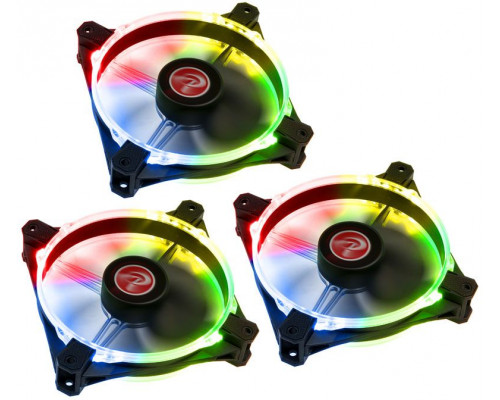 Raijintek Macula 12 Rainbow RGB-LED fan, 120mm, 3 pieces (0R400059)