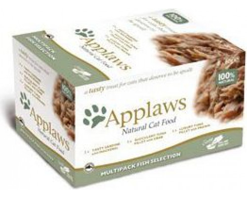 APPLAWS cat bowl Fish Selection Multi Pack 8x60g