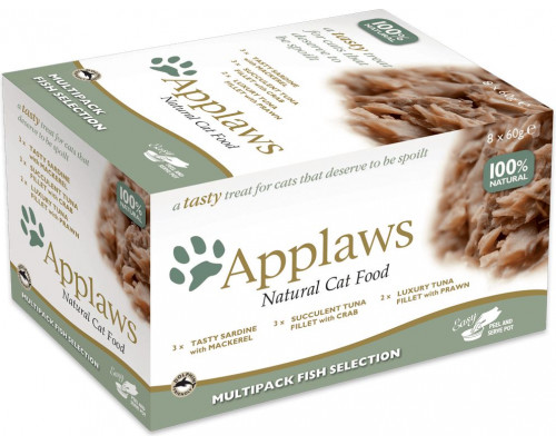 APPLAWS CAT BOWL 60x8 pcs FISH MIX