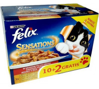 Purina FELIX SENSATIONS CHOICE OF MEAT IN JELLY KARMA FOR ADULT CATS 12 x 100 G