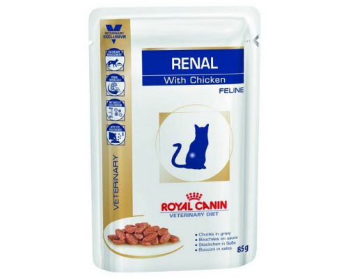 Royal Canin Veterinary Diet Feline Renal Chicken sachet 10x85g