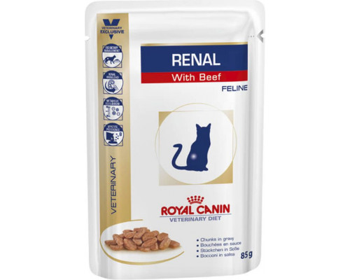 Royal Canin CAT DIET RENAL 5x85G BEEF / BEEF