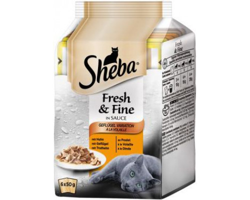 Sheba SHEBA org. 6x50g FRESH & FINE Chicken, poultry, turkey