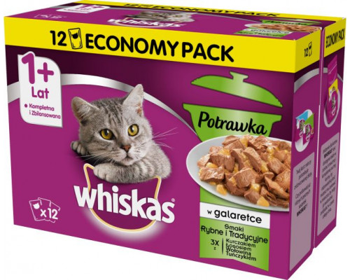 Whiskas Wet cat food, jelly, fish and traditional flavors - 12x85g