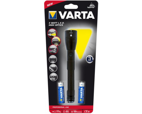 Varta LED High optics, 3W, (+2xAA), 180 lm (LAVA 18811)
