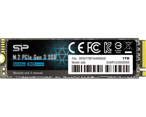 SSD 1TB SSD Silicon Power P34A60 1TB M.2 2280 PCI-E x4 Gen3 NVMe (SP001TBP34A60M28)