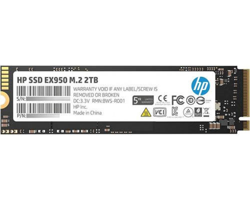 SSD 2TB SSD HP EX950 2TB M.2 2280 PCI-E x4 Gen3 NVMe (5MS24AA#ABB)