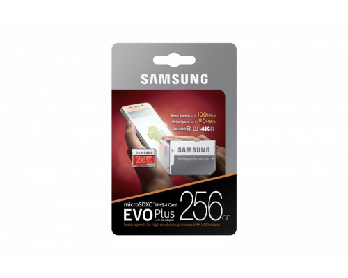 Samsung EVO+ MicroSDXC 256GB C10 + adapter (MB-MC256GA/EU)