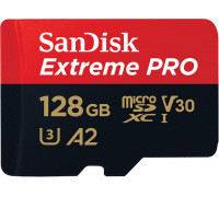 SanDisk Extreme Pro XC 128GB, 170MB/s, C10 UHS-I U3, V30, A2 + SD ADAP. + Rescue Pro Deluxe (SDSQXCY-128G-GN6MA)