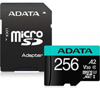 ADATA Premier Pro 256 GB UHS1 U3 V30 A2 + adapter (AUSDX256GUI3V30SA2-RA1)