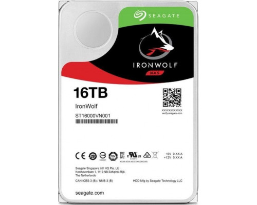 Seagate IronWolf Pro 16TB SATA 3.5 Drive (ST16000VN001)