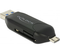 Delock Micro USB OTG reader + USB 3.0 A male connector (91734)