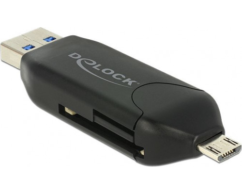 Delock Micro USB OTG reader + USB 3.0 A male connector (91734)