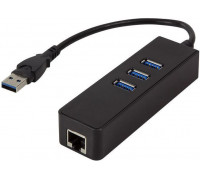 HUB USB LogiLink USB 3.0 3xUSB 3.0 1xRJ45 (UA0173A)