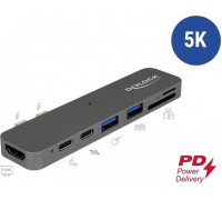 Delock USB-C -> 2X USB 3.1, HDMI, 1xTHUNDERBOLT, SD/MICROSD, 5K