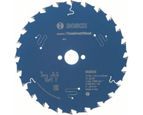 Bosch  Expert for Construct Wood 160 x 20mm 24z (2608644136)