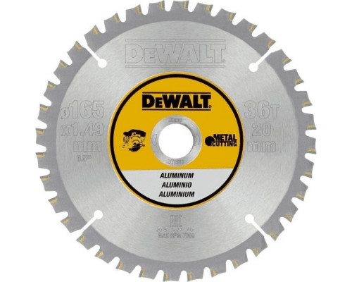 Dewalt 165x20mm, 36 zębów aluminium (DT1911-QZ)