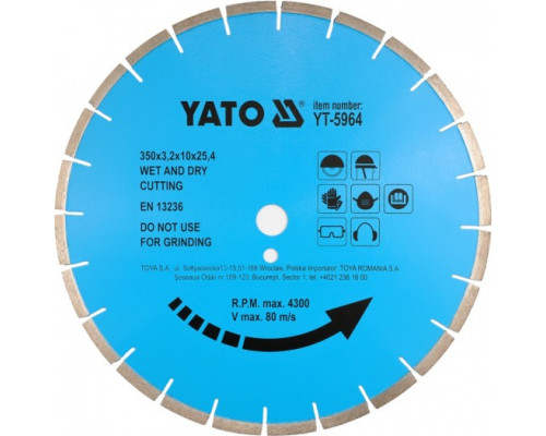 Yato  450x3,8x25,4mm YT-5966