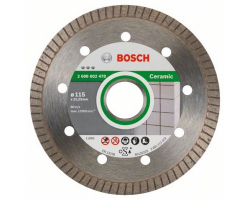 Bosch Best for Ceramic Extra-Clean Turbo 115 x 22mm - 2608602478