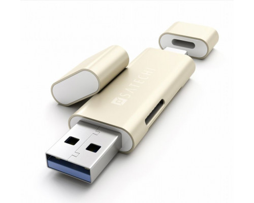 Satechi Reader Aluminum Type-C USB 3.0 Micro / SD Reader, gold (ST-TCCRAG)