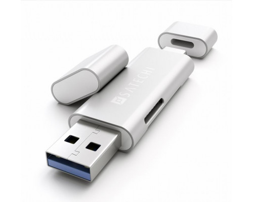 Satechi Reader Aluminum Type-C USB 3.0 Micro / SD Reader, silver (ST-TCCRAS)