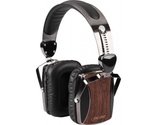 InLine headphones Wooden earphones - walnut wood (55358)