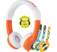 BuddyPhones Headphones for Children 3+ Explore 85dB with a Mic Orange