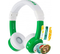 BuddyPhones InFlight 75/85 / 94dB Travel Headphones for Children 3+ Green