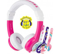 BuddyPhones Headphones for Children 3+ Explore 85dB with Mic Pink