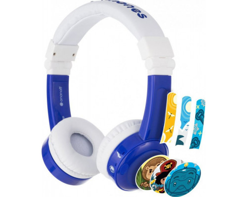 BuddyPhones InFlight 75/85 / 94dB Travel Headphones for Children 3+ Blue
