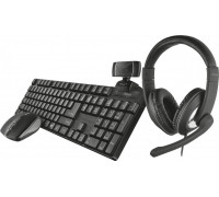 Trust keyboard + mouse QOBY 4in1 set (keyboard, mouse, webcam, headphones) (24040)