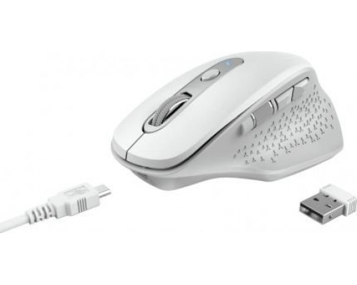 TRUST OZAA RECHARGEABLE MOUSE WHITE