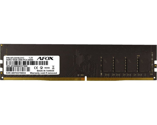 AFOX DDR4, 16 GB, 3000MHz, CL16 (AFLD416LS1C)