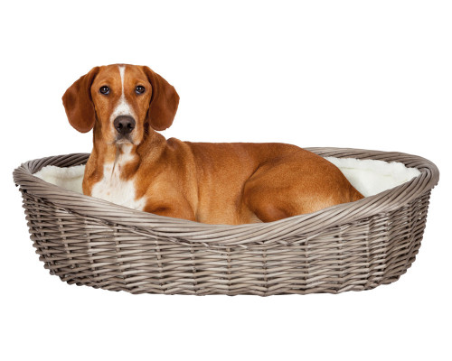 Trixie Wicker basket for dogs, 80 cm, gray