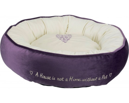 Trixie Pet's Home bed, 50 cm, purple/cream