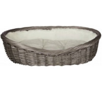 Trixie Wicker Dog Basket, 50 cm, Gray