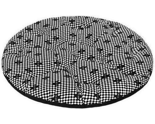 CHABA Oval cushion Standard - Black and white chessboard 8J 87x78