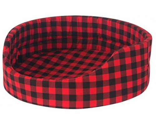 CHABA Lair Oval 1 Red Checkered 36x29x13