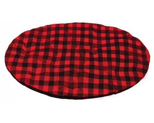 CHABA Cushion Oval 6 Red Check 71x63