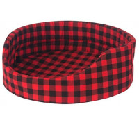CHABA Lair Oval 6 Red Checkered 68x61x18