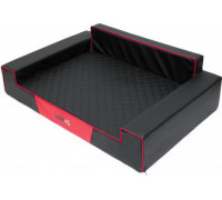 HOBBYDOG Glamor bed - Black XXL with red trim