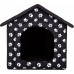 HOBBYDOG Doghouse with paws - black 76x72