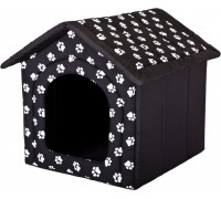 HOBBYDOG Doghouse with paws - black 76x72