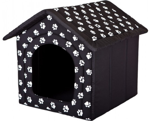 HOBBYDOG Doghouse with paws - black 76x72
