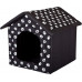 HOBBYDOG Doghouse with paws - black 76x72