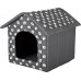 HOBBYDOG Doghouse with paws - gray 76x72