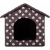 HOBBYDOG Doghouse with paws - brown 70x60