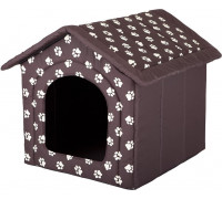 HOBBYDOG Doghouse with paws - brown 70x60